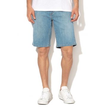Bermude de denim cu aspect decolorat