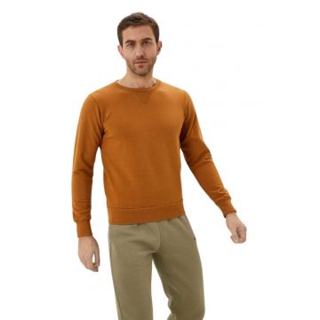 Hanorac barbati bumbac - maro - croiala regulata - maneca lunga - Hanorac barbati bumbac - maro - croiala regulata - maneca lunga -