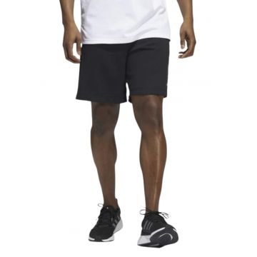 Pantaloni scurti  bumbac - negru - pentru alergare/antrenament - cu buzunare -