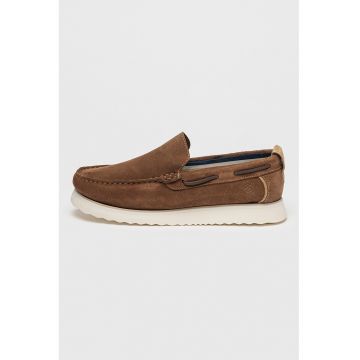 Pantofi loafer de piele intoarsa