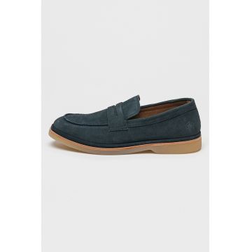 Pantofi loafer uni de piele intoarsa Oakland