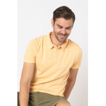 Tricou polo regular fit din bumbac Andba - Portocaliu pal