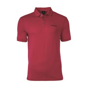 Tricou polo slim fit din bumbac cu logo discret