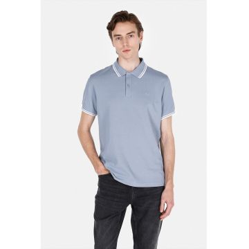 Tricou regular fit cu guler polo