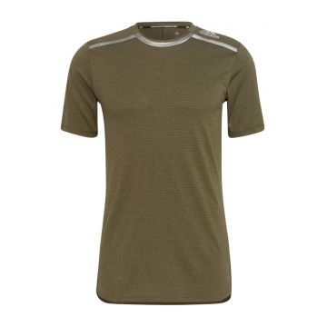 Tricou sport barbatesc  kaki - respirabil - 100% poliester - de antrenament -
