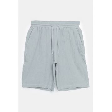 Pantaloni scurti de bumbac cu snur
