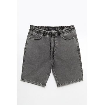 Pantaloni scurti din amestec de bumbac cu snururi