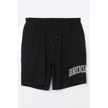 Pantaloni scurti din amestec de bumbac cu talie ajustabila