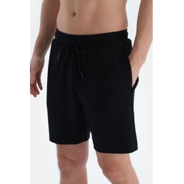Pantaloni scurti din amestec de modal cu snur