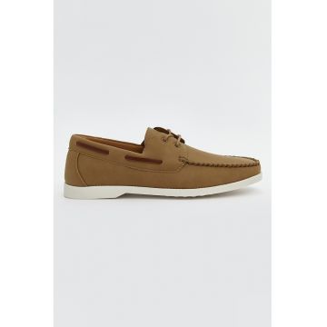 Pantofi boat de piele intoarsa sintetica
