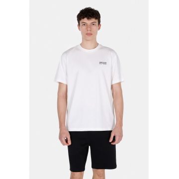 Tricou de bumbac cu imprimeu cu masini