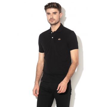 Tricou polo slim fit din material pique