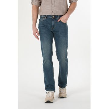 Blugi regular fit cu 5 buzunare