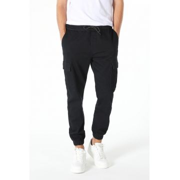 Pantaloni cargo cu talie ajustabila
