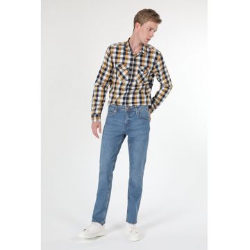 Pantaloni De Barbati Albastru Regular Fit