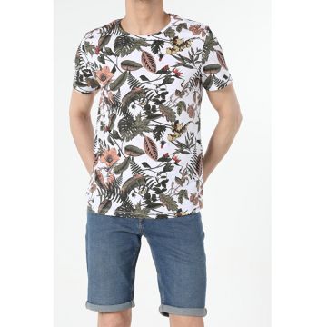 Tricou Cu Maneca Scurta De Barbati Alb Regular Fit CL1054887 8682240936701