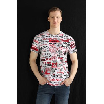 Tricou Cu Maneca Scurta De Barbati Multicolor Regular Fit 65420