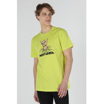 Tricou Cu Maneca Scurta De Barbati Verde Comfort Fit1