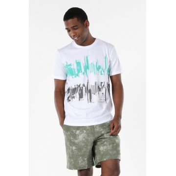 Tricou din bumbac cu model grafic