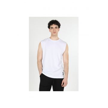 Tricou fara maneci - cu decolteu rotund