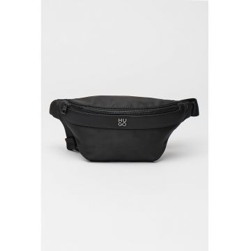 BOSS - Borseta de piele cu aplicatie logo
