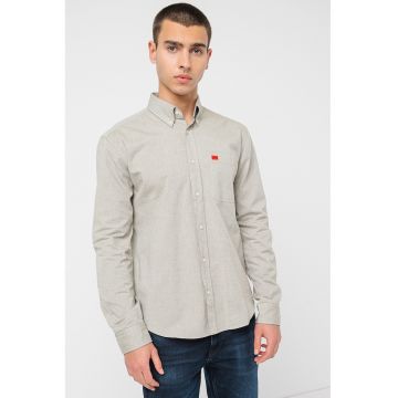 Camasa slim fit cu buzunar pe piept Evito