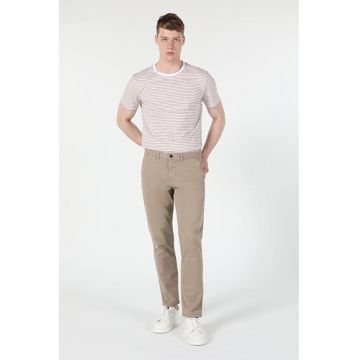 Pantaloni De Barbati Bej Regular Fit