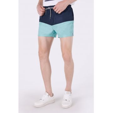 Pantaloni scurti de baie cu model colorblock