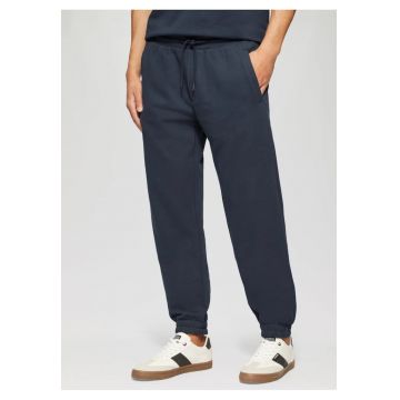 Pantaloni sport barbati - Detroit - cu talie medie si croiala Regular fit - din bumbac - Bleumarin inchis