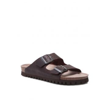 Papuci barbati -  302707010 - Maro - Piele nabuc -