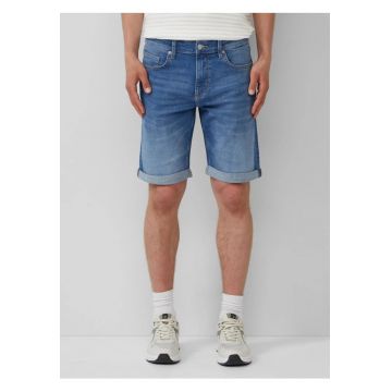 Q/S by s.Oliver Pantaloni scurti de blug barbati - John cu talie medie si croiala Regular Fit - Albastru inchis