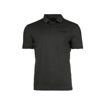 Tricou polo slim fit din bumbac cu logo discret