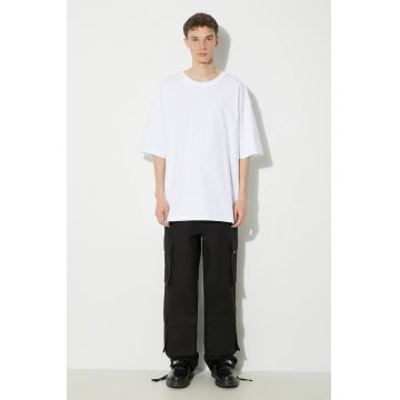 Vans tricou din bumbac Premium Standards SS T-Shirt LX barbati, culoarea alb, neted, VN000GBYWHT1