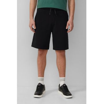 Bermude relaxed fit de bumbac cu snur