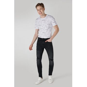 Blugi skinny cu detalii cu aspect deteriorat