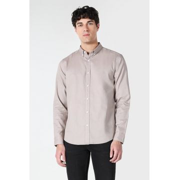 Camasa Cu Maneca Lunga De Barbati Bej Slim Fit8683197150257