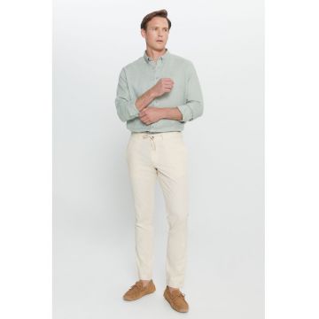 Pantaloni din bumbac cu snur