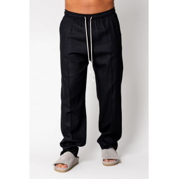 Pantaloni lung din IN cu snur Black 16859