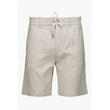 Pantaloni scurti din amestec de in cu snur