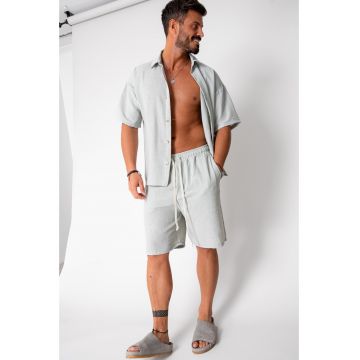 Set Rivolo camasa maneca scurta si pantalon scurt Light Olive 16702