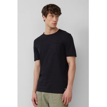 Tricou cu decolteu la baza gatului si buzunar pe piept