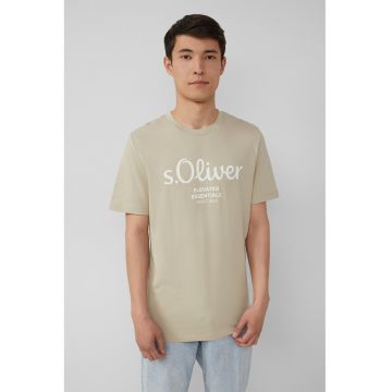 Tricou cu imprimeu logo metalic