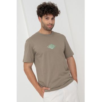 Tricou cu logo si decolteu la baza gatului Darunu