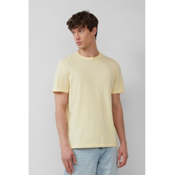 Tricou de bumbac cu decolteu la baza gatului