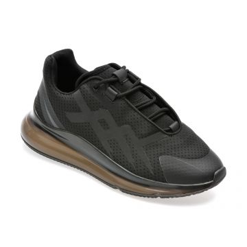 Pantofi sport GRYXX negri, 2026, din material textil si piele ecologica