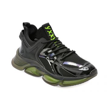 Pantofi sport GRYXX negri, 20870, din material textil si piele ecologica