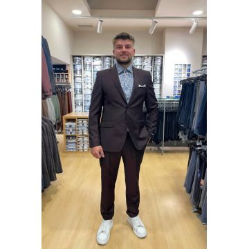 Costum Mereo slim burgund Paolo Rossi