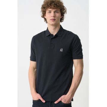 Tricou cu logo si guler polo