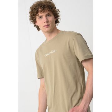 Tricou de bumbac cu imprimeu logo Hero - Kaki inchis