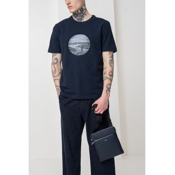 Tricou din amestec de bumbac cu imprimeu foto Heritage